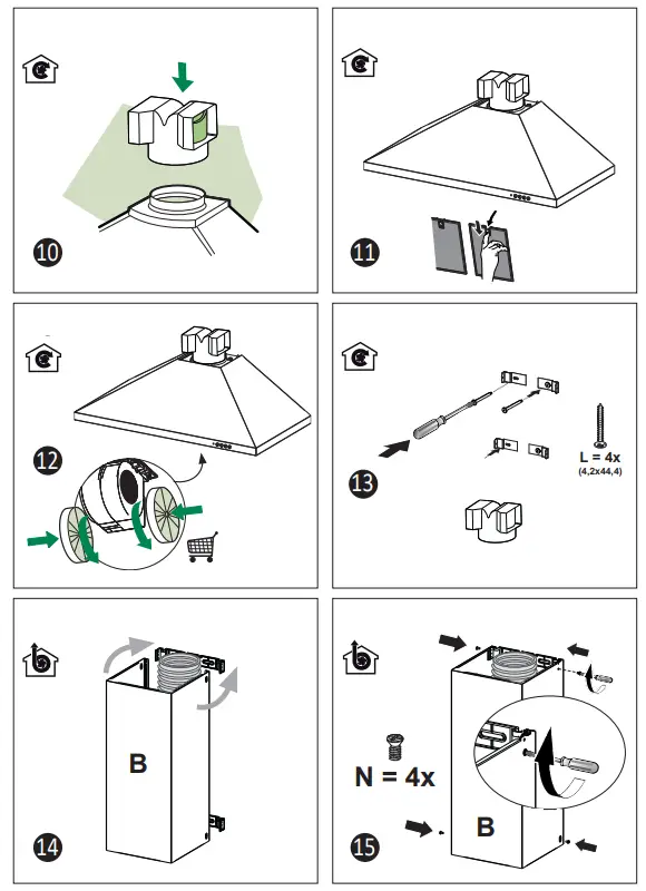 beko CWB 6441 WN Cooker Hood - Fig 12