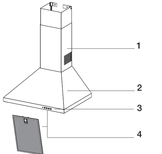 beko CWB 6441 WN Cooker Hood - Fig 2