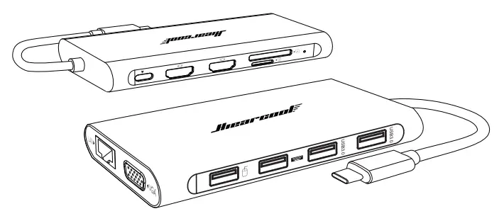 Hiearcool USB C Hub USB-C Laptop Docking Station