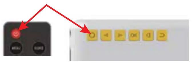 Tzumi 7810 LED Home Cinema Projector HD 1080p - POWER button