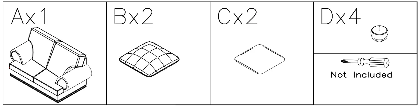 ASHLEY 1510435 Harleson Stationary Fabric Loveseat - fig 1