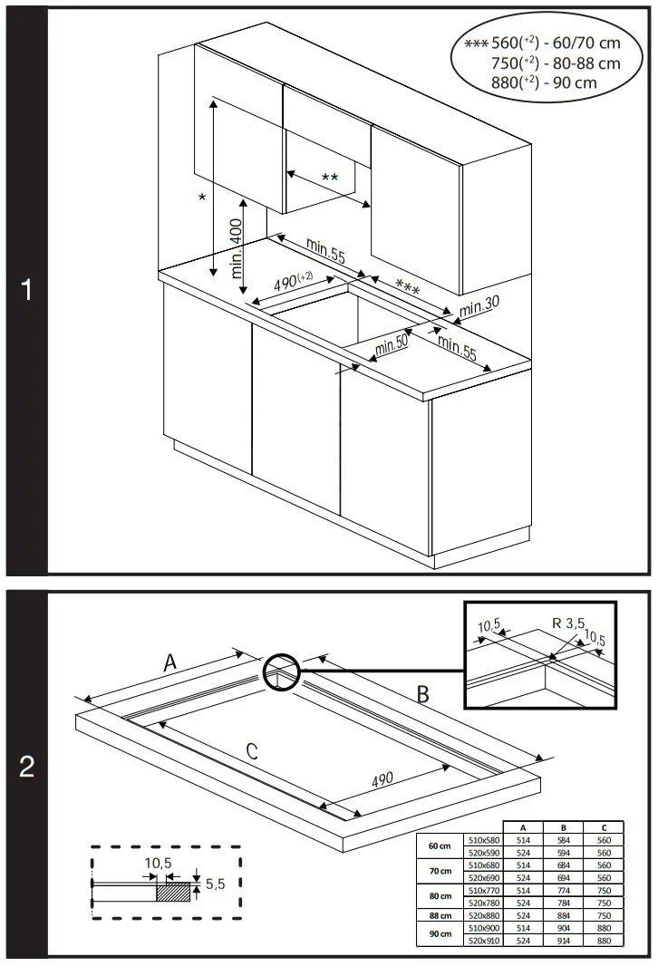 beko CIHYI21B 58cm Induction Hob - fig 2
