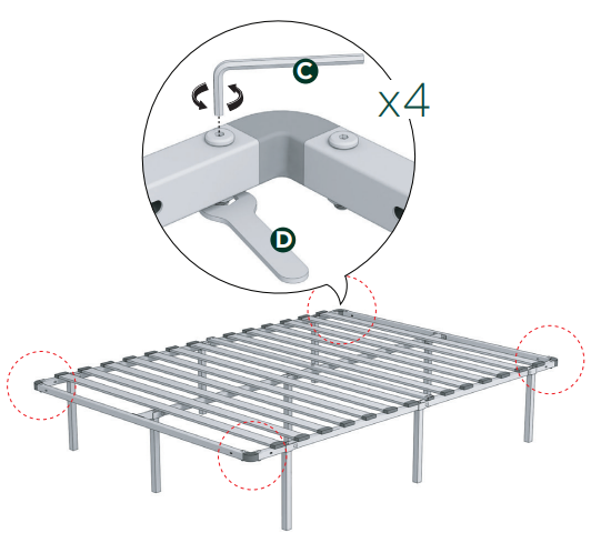 ZINUS MESB 2 Full Size SmartBase Euro Slats Mattress Foundation-fig1