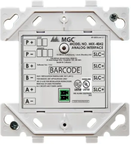 MGC MIX-4042 Conventional Zone Module