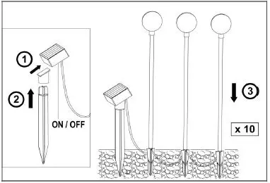 WeTeLux-967675-LED-Solar-Spikes-1