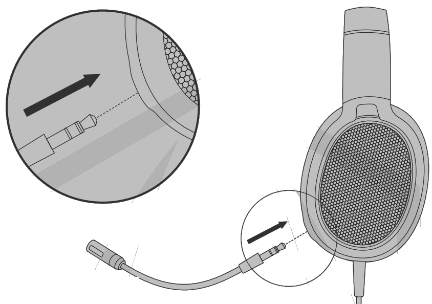 HATOR HTA 812 HELLRAOZER Gaming Headset - Microphone