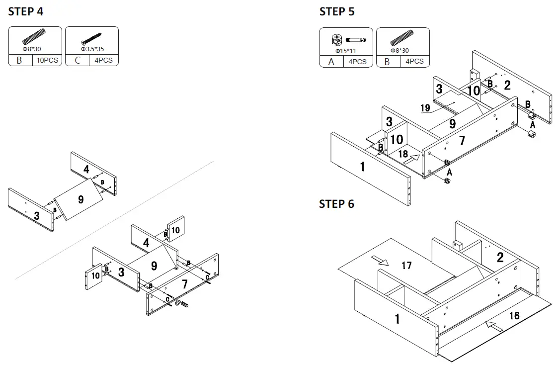 JAXSUNNY HG61Y0994 Wooden Drop Leaf Table with Storage Drawer and Shelves 6