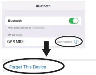 Roland GP 9 Digital Grand Piano - Connecting the Piano and a Mobile Device via Bluetooth 15