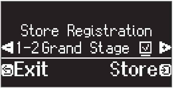 Roland GP 9 Digital Grand Piano - button to execute 1