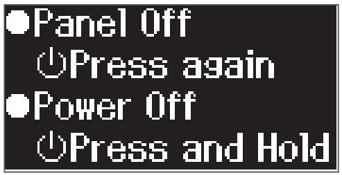 Roland GP 9 Digital Grand Piano - message appears