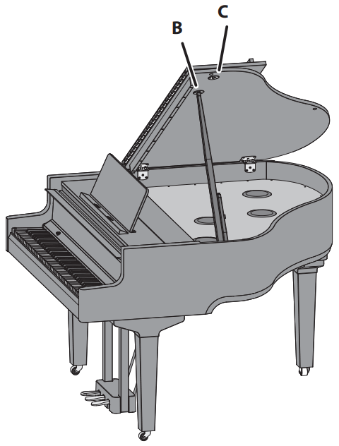 Roland GP 9 Digital Grand Piano - outer holder