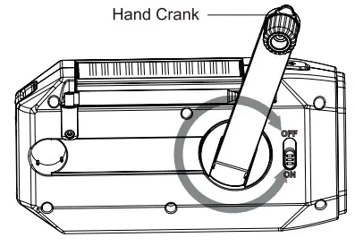 dbSOARS 38868975 Emergency Weather Radio 5000mAh Power Bank USB Charger for Cellphone -hand crank