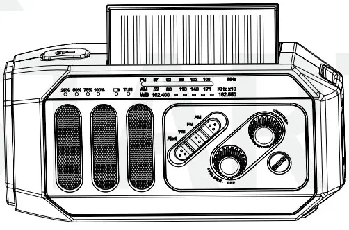 dbSOARS 38868975 Emergency Weather Radio 5000mAh Power Bank USB Charger for Cellphone