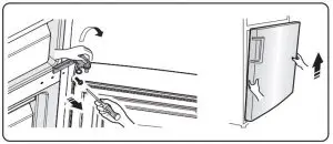 FIG 13 Reversing the door