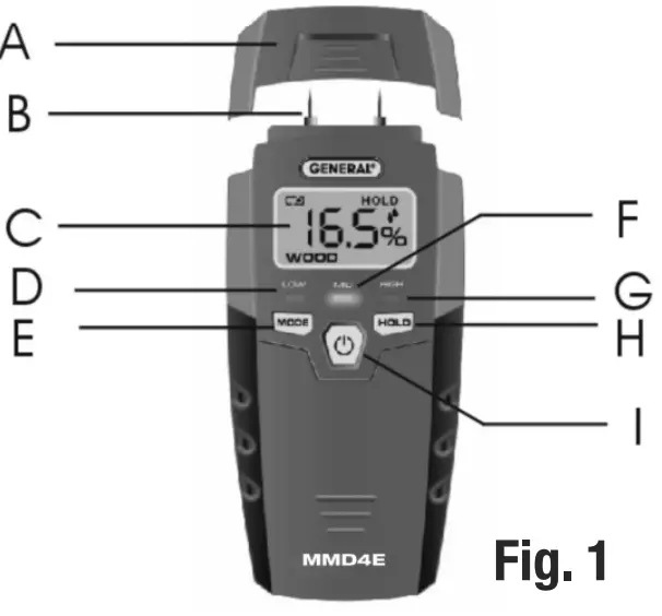 GENERAL MMD4E Pin Type Lcd Moisture Meter - PRODUCT OVERVIEW