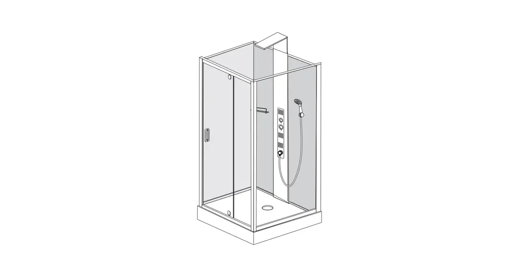 Vidalux Kontrast Ts 800 X 800 Square Hydro Shower Cabin Instruction Manual