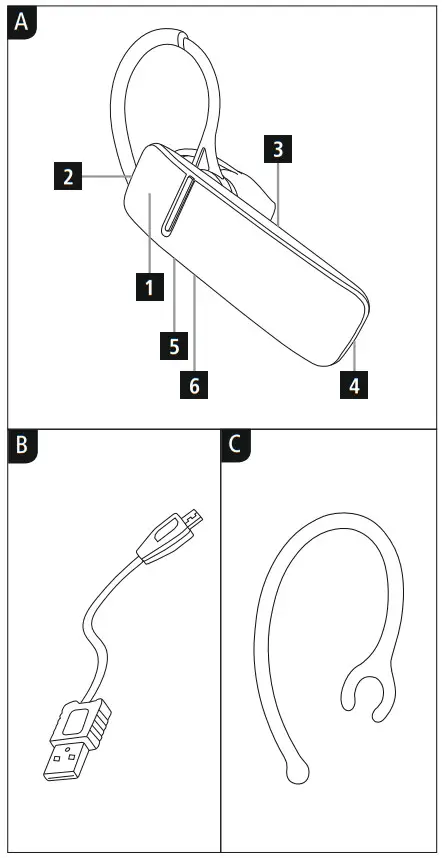 hama 00137495 Mono-Bluetooth Headset - 1