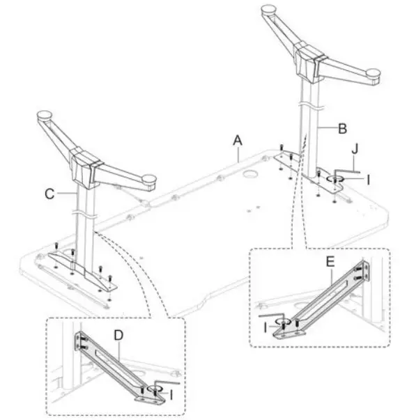 kogan ELRIPLGDKBA Ripley Gaming Desk with Lights - figure 4