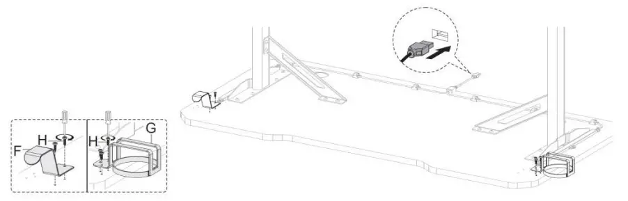 kogan ELRIPLGDKBA Ripley Gaming Desk with Lights - figure 5