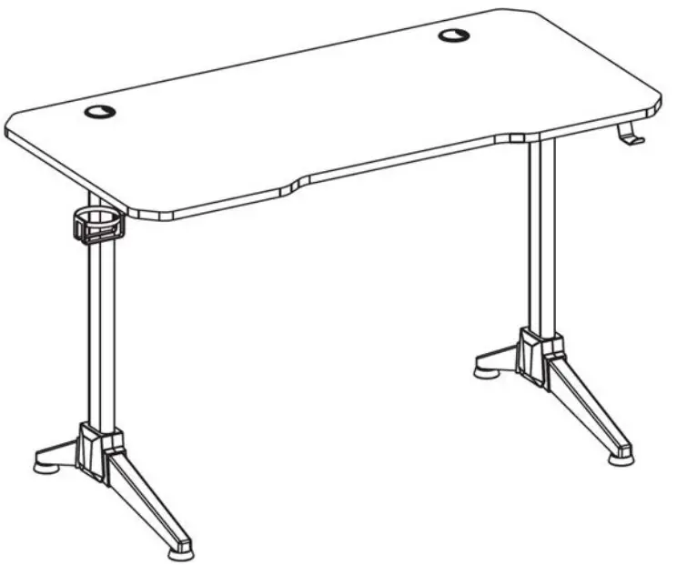 kogan ELRIPLGDKBA Ripley Gaming Desk with Lights