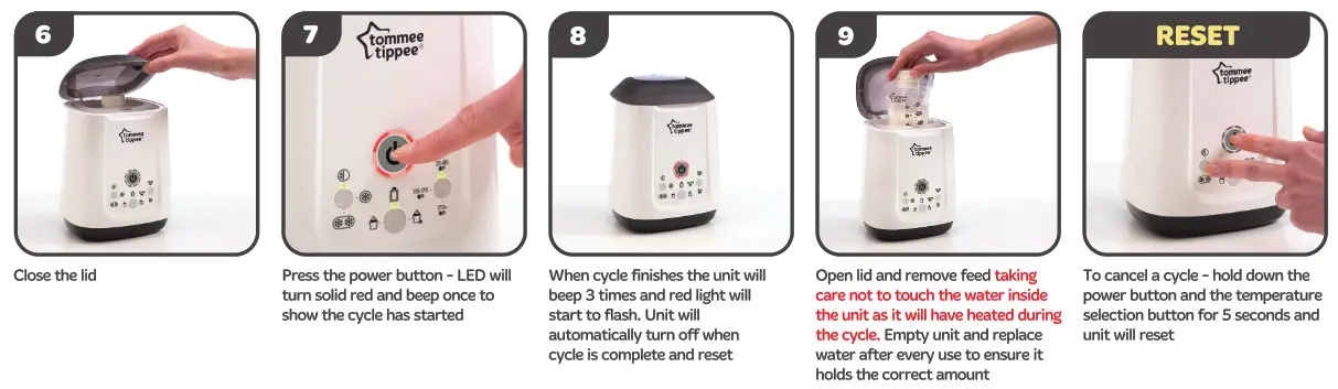 Tommee Tippee express and GO Pouch and Bottle Warmer - Usage 2