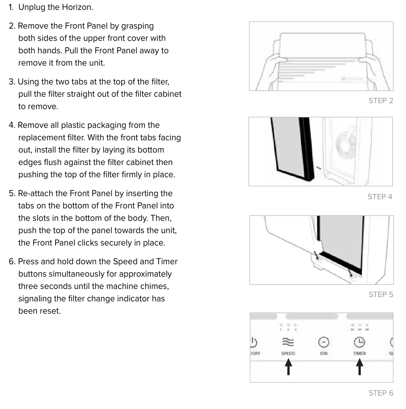 brondell Horizon P200 O2+ Air Purifier - Replacing the Filter