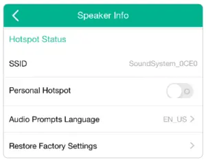 Restore Factory Setting