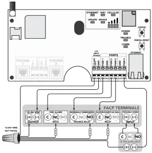alula BAT FIRE ATT Communicator - Point Capture Wiring