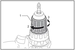 Installing or removing driver bit