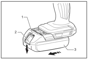 Installing or removing battery cartridge