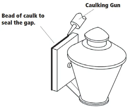 HINKLEY 4300 Casa Single Light 23-Inch High Wall Sconce- Caulking Instructions