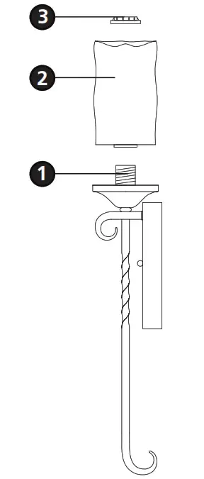 HINKLEY 4300 Casa Single Light 23-Inch High Wall Sconce- Drawing 2