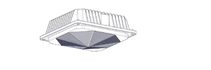 C-lite C-cp-c-sq Series Square Led Canopy Light Instruction Manual