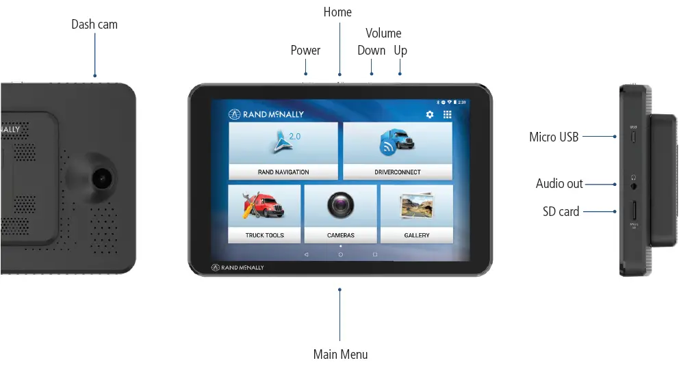 RANDMCNALLY TND Tablet 1050 and 85 Truck GPS FIG 3