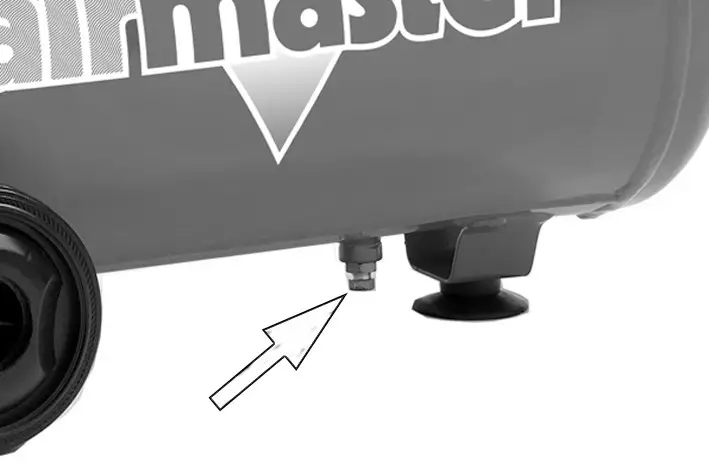 AirMaster TIGER 7 260 24L Oil Free Air Compressor- DRAINING THE AIR RESERVOIR