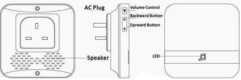 mercury 350.030UK Smart Wi-Fi Plug-in Door Chime fig1
