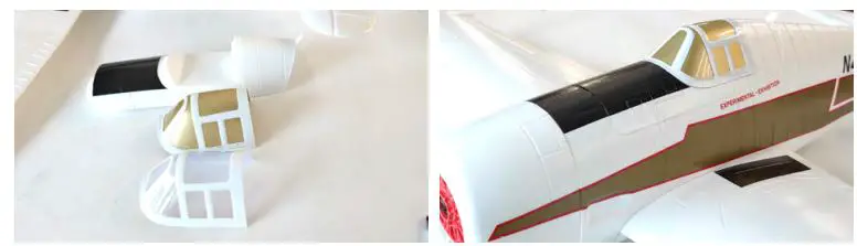 9898000043-0 Hellcat Little Nugget H-Kings 990mm Span Plug and Fly Sports-Scale F6F Hot Rod Instruction Manual - Canopy Installation