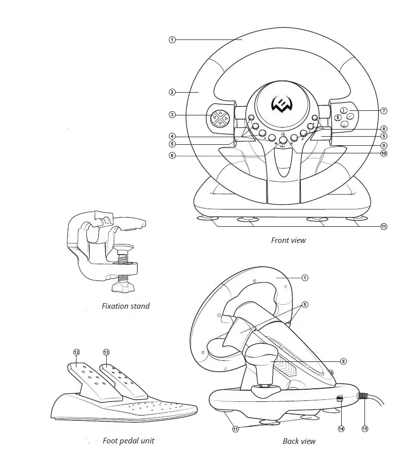 SVEN GC-W700 Game Racing Wheel fig1