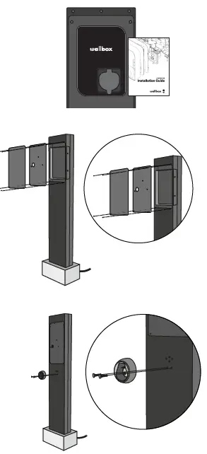 wallbox B034A EIFFEL Copper Business Pedestal Installation Guide Fig12