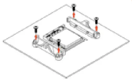 First remove the motherboard’s stock CPU cooler retention module