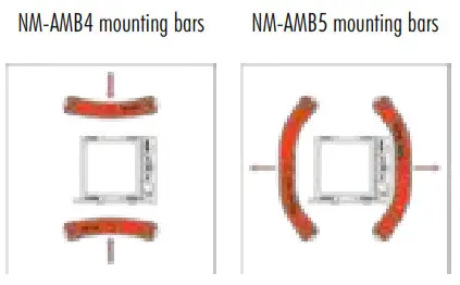 For the short NM-AMB4 mounting bars