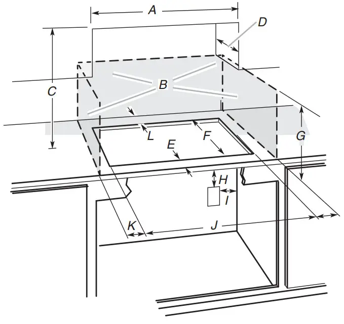 COSMO COS 244ECC Electric Cooktop - CABINET DIMENSIONS
