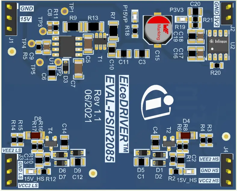 infineon EVAL-PSIR2085 Power Supply Board - The board at a glance