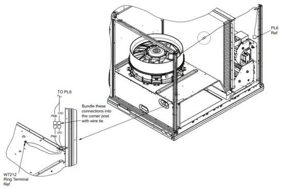 Mount the supply air temperature sensor