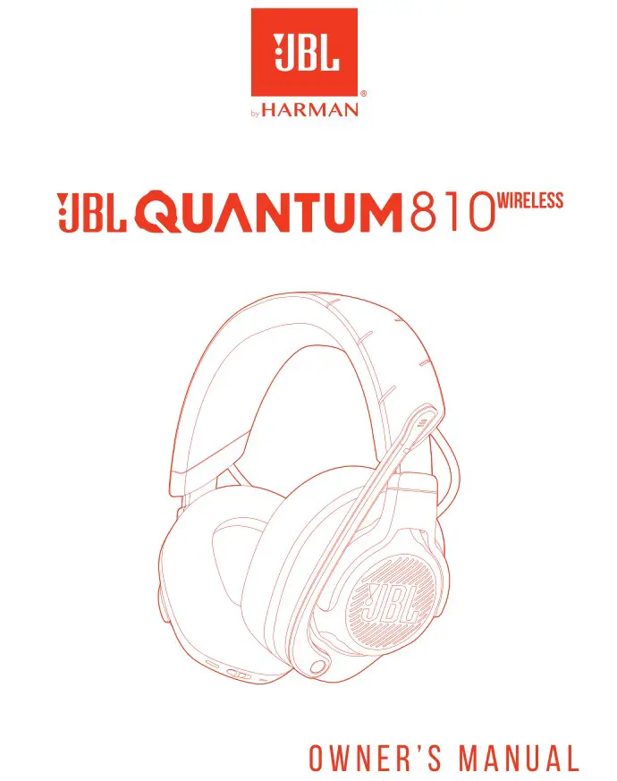 JBL Quantum 810 True Wireless Headphone Owner's Manual