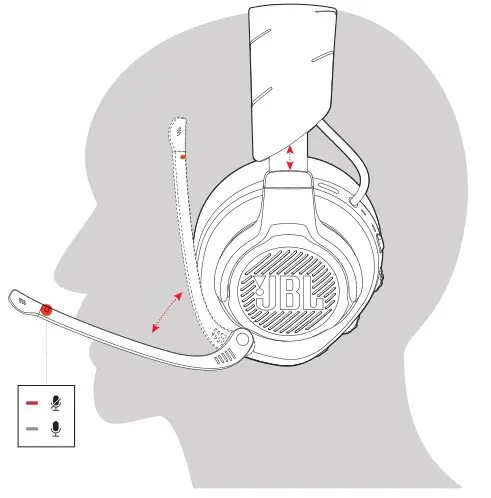JBL Quantum 810 True Wireless Headphone - Wearing your headset