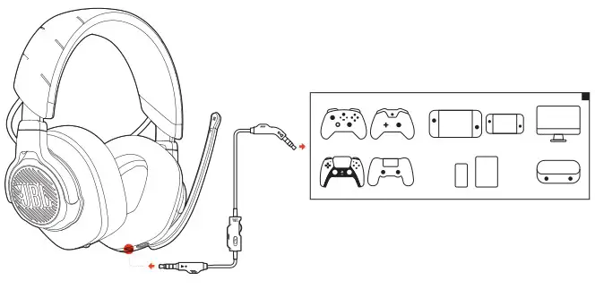JBL Quantum 810 True Wireless Headphone - With 3.5mm audio connection