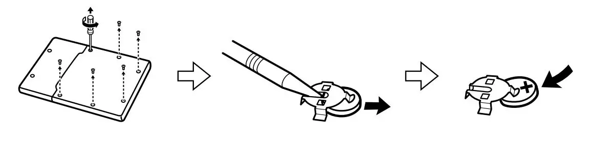 Sharp EL-340W ELECTRONIC CALCULATOR Instruction Manual - BATTERY REPLACEMENT