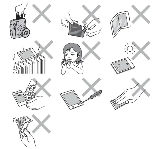 FUJFILM Instax Mini 11 Camera Cautions on Handing