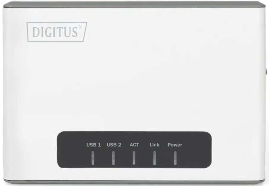 DIGITUS DN 13024 2 Port USB 2.0 Wireless Multifunctional Network Server - LEDs